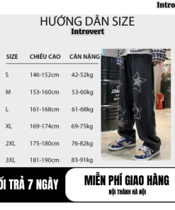 Quần Baggy Jeans Nam Nữ ống rộng cá tính